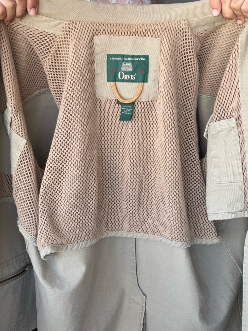 Vintage 90’s Orvis hunting blazer with leather trim and elbow patches Large - Picture 8 of 9